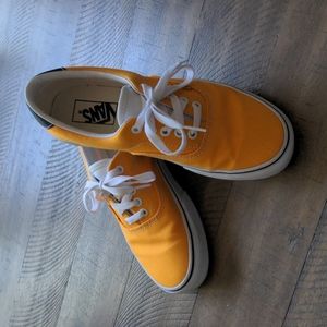 Vans yellow lace up low top sneakers